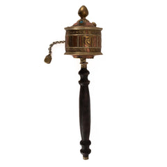 Copper Om Mantra Prayer Wheel No.284-Siesta Crafts