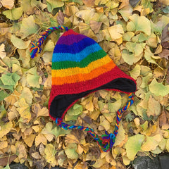 Chunky Rainbow Earflap Hat-Siesta Crafts