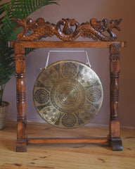 Extra Large Shri Yantra Etched Metal Gong No. 69