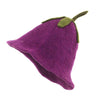 Aubergine Felt Hat-Siesta Crafts