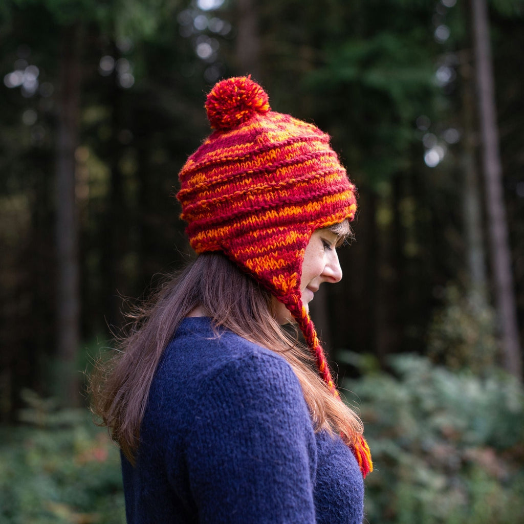 Mixed Tie Dye Earflap Hats-Siesta Crafts
