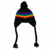 Rainbow Stripe Earflap Hat-Siesta Crafts