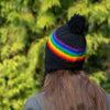 Rainbow Stripe Earflap Hat-Siesta Crafts