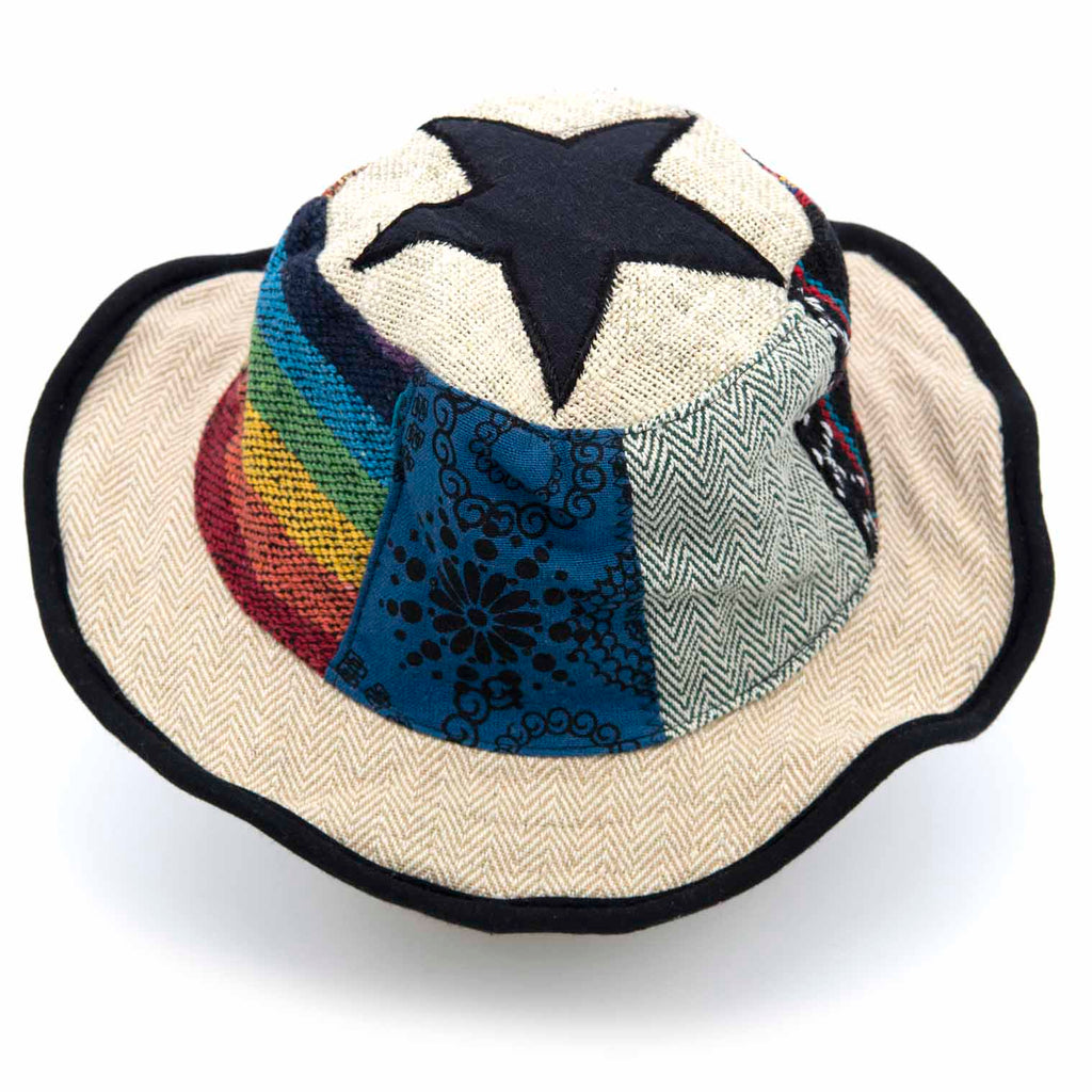 Mixed Patch Star Sun Hat-Siesta Crafts