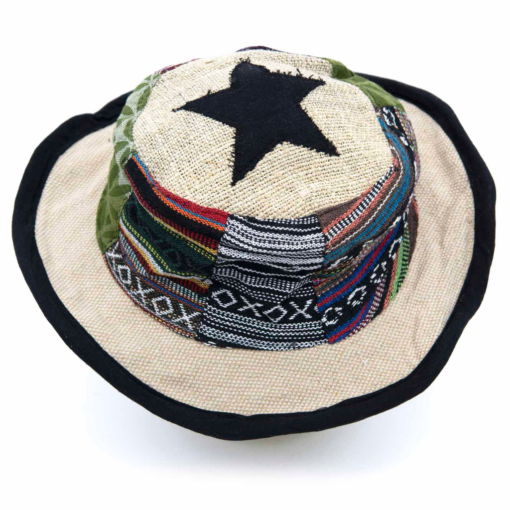 Mixed Patch Star Sun Hat-Siesta Crafts