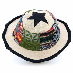 Mixed Patch Star Sun Hat-Siesta Crafts