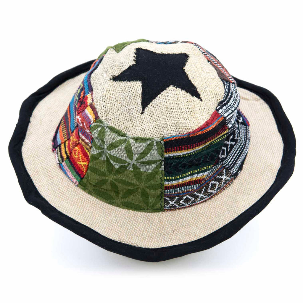 Mixed Patch Star Sun Hat-Siesta Crafts