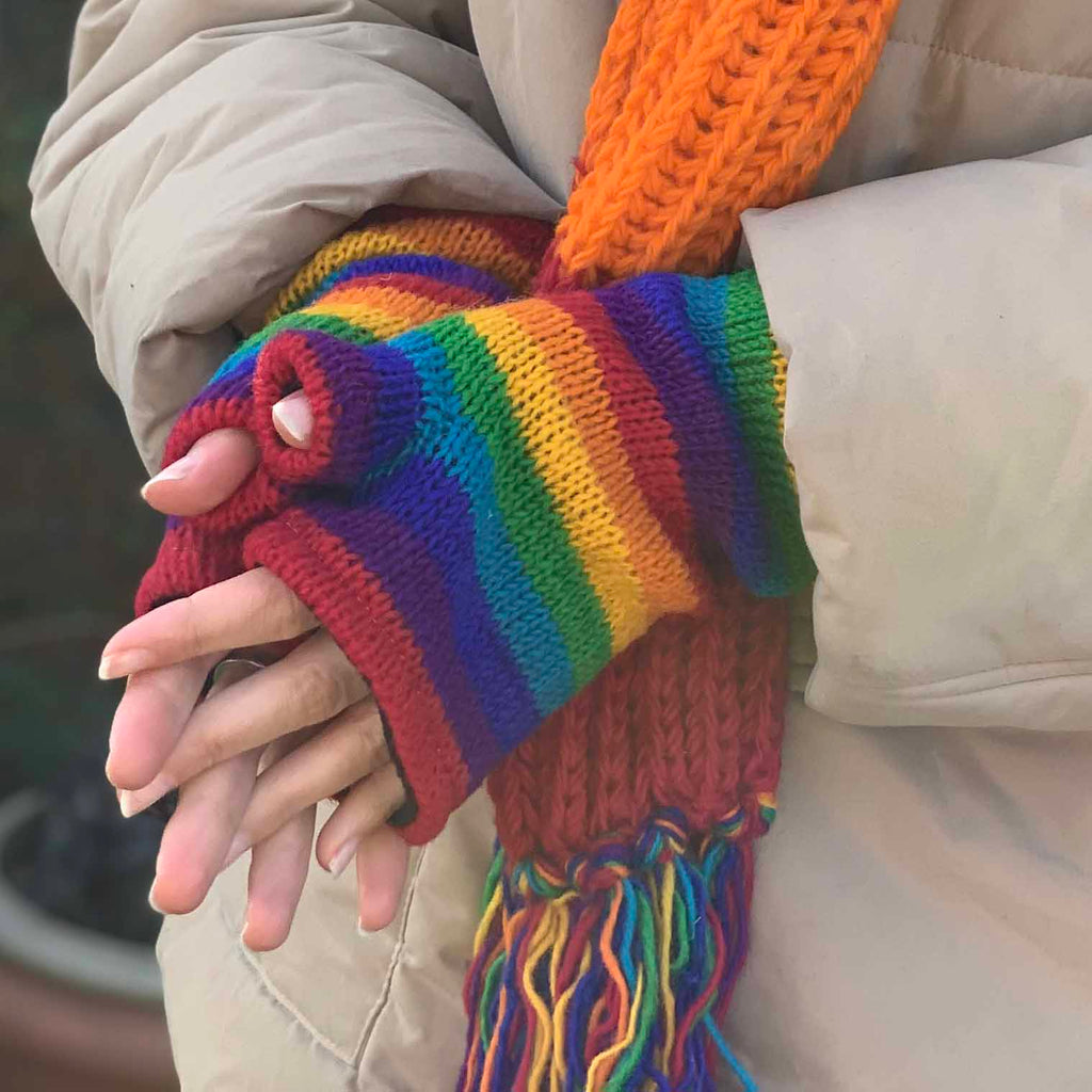 Rainbow Tube Gloves-Siesta Crafts