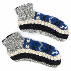 Mixed Woollen Slippers-Siesta Crafts