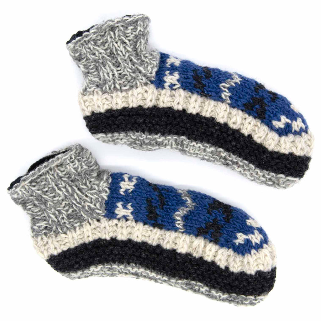 Mixed Woollen Slippers-Siesta Crafts
