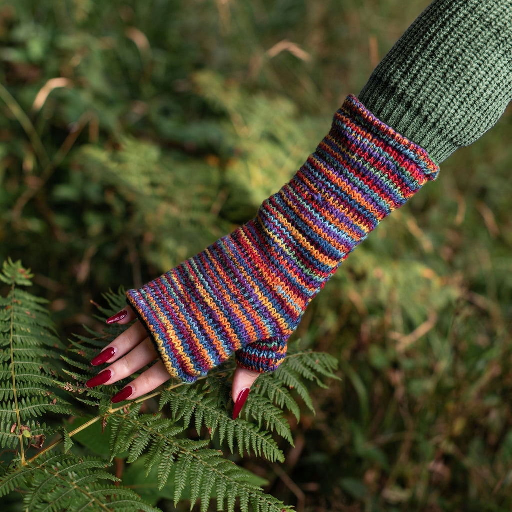 Knitted Cotton Tube Gloves-Siesta Crafts