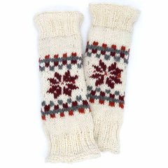 Knitted Snowflake Legwarmers-Siesta Crafts