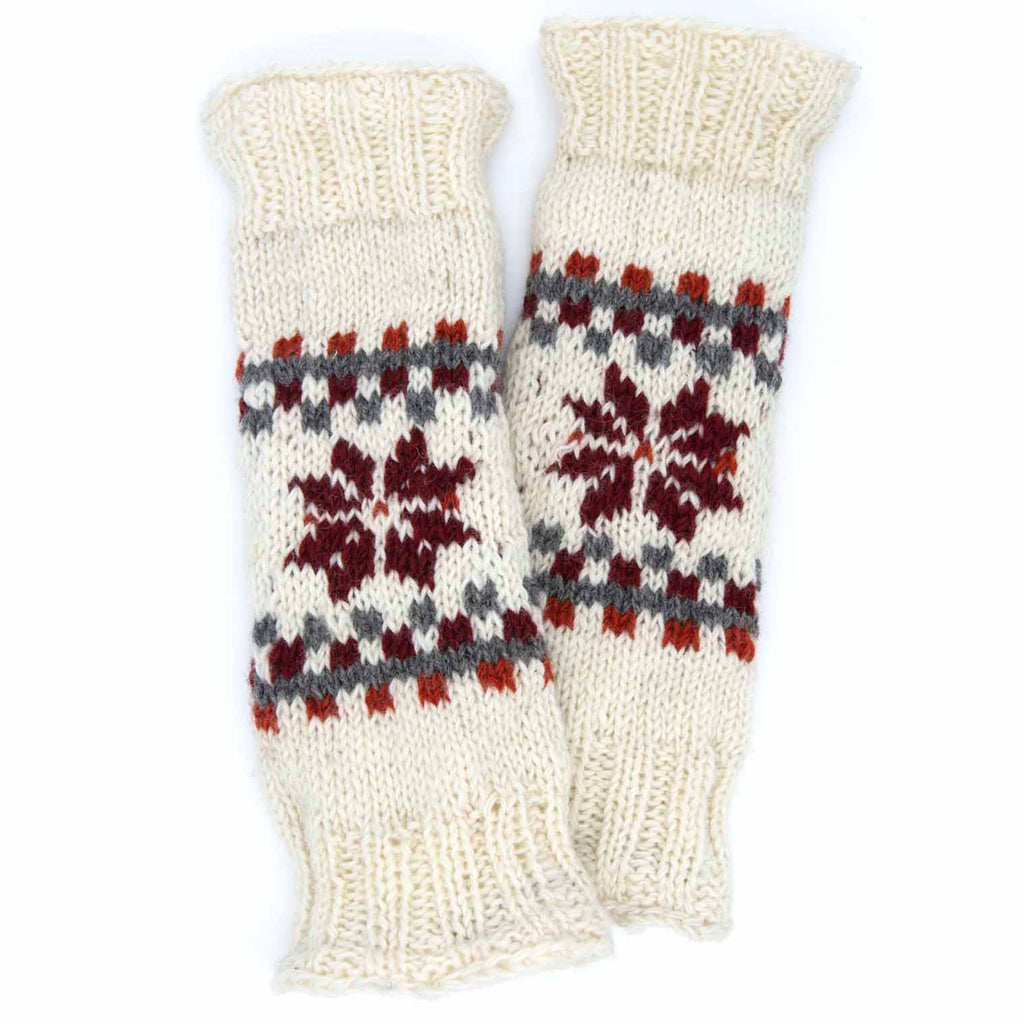 Knitted Snowflake Legwarmers-Siesta Crafts