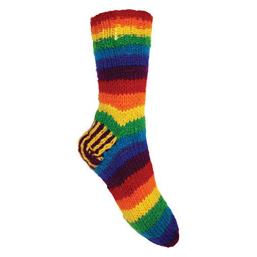 Rainbow Knit Socks-Siesta Crafts