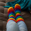 Rainbow Knit Socks-Siesta Crafts