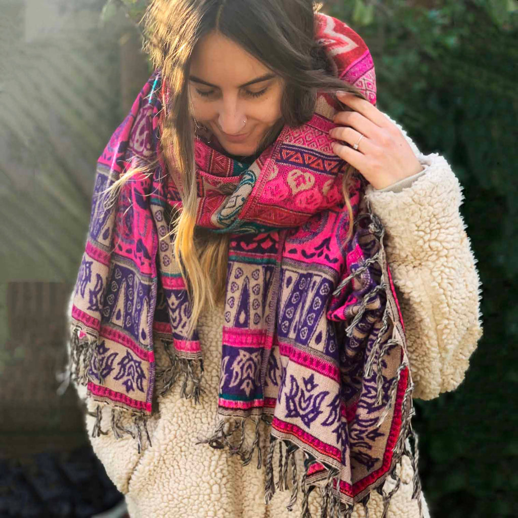 Indian Acrylic Scarf-Siesta Crafts
