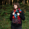 Tie Dye Knitted Patchwork Scarf-Siesta Crafts