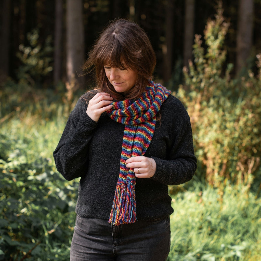 Knitted Cotton Scarf-Siesta Crafts