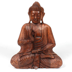Large Handcarved Sitting Buddha-Siesta Crafts