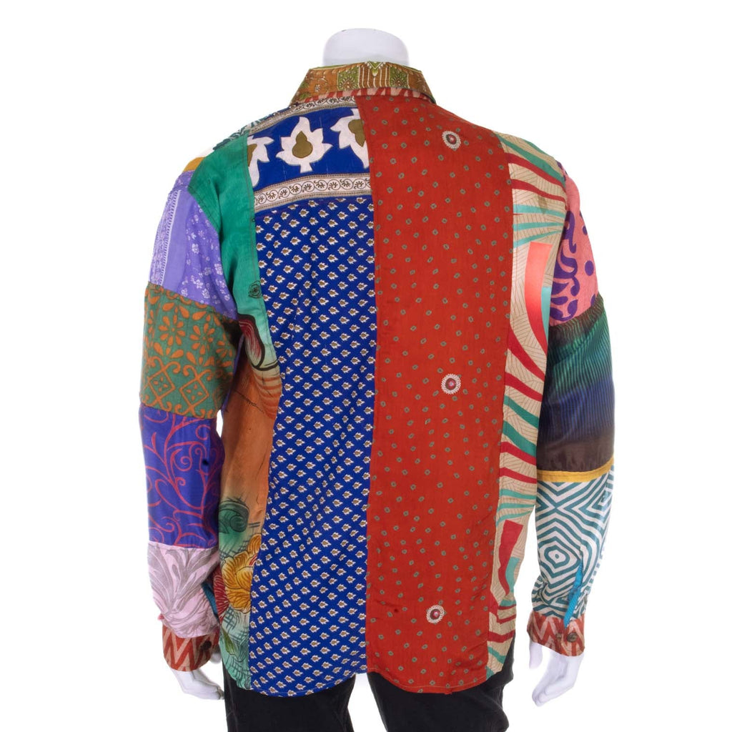 Recycled Sari Patch Shirt-Siesta Crafts