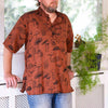 Mushroom Print Short Sleeved Kurta-Siesta Crafts