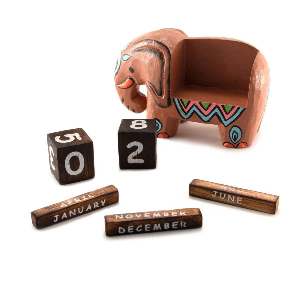 Elephant Perpetual Calendar-Siesta Crafts