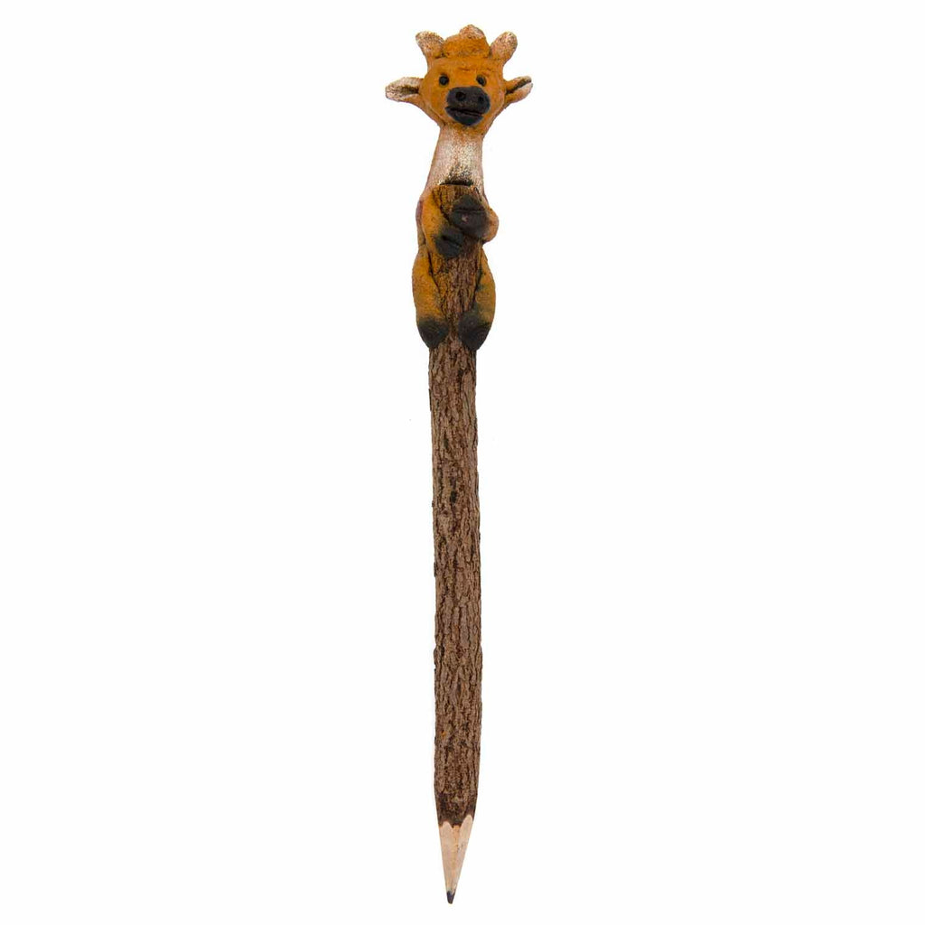 Giraffe Sawdust Pencil-Siesta Crafts