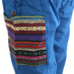 Thai Weave Pocket Ali Baba Trousers-Siesta Crafts