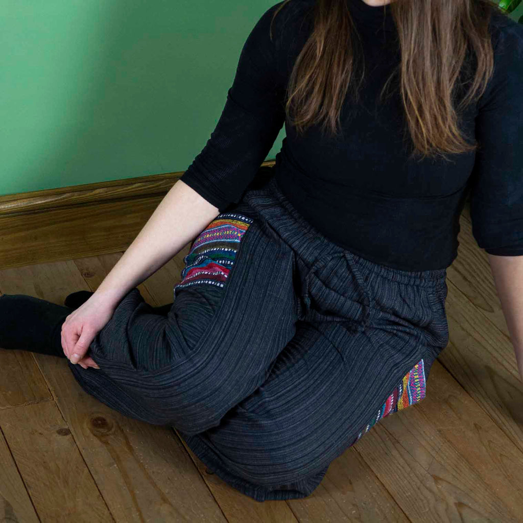 Thai Weave Pocket Ali Baba Trousers-Siesta Crafts