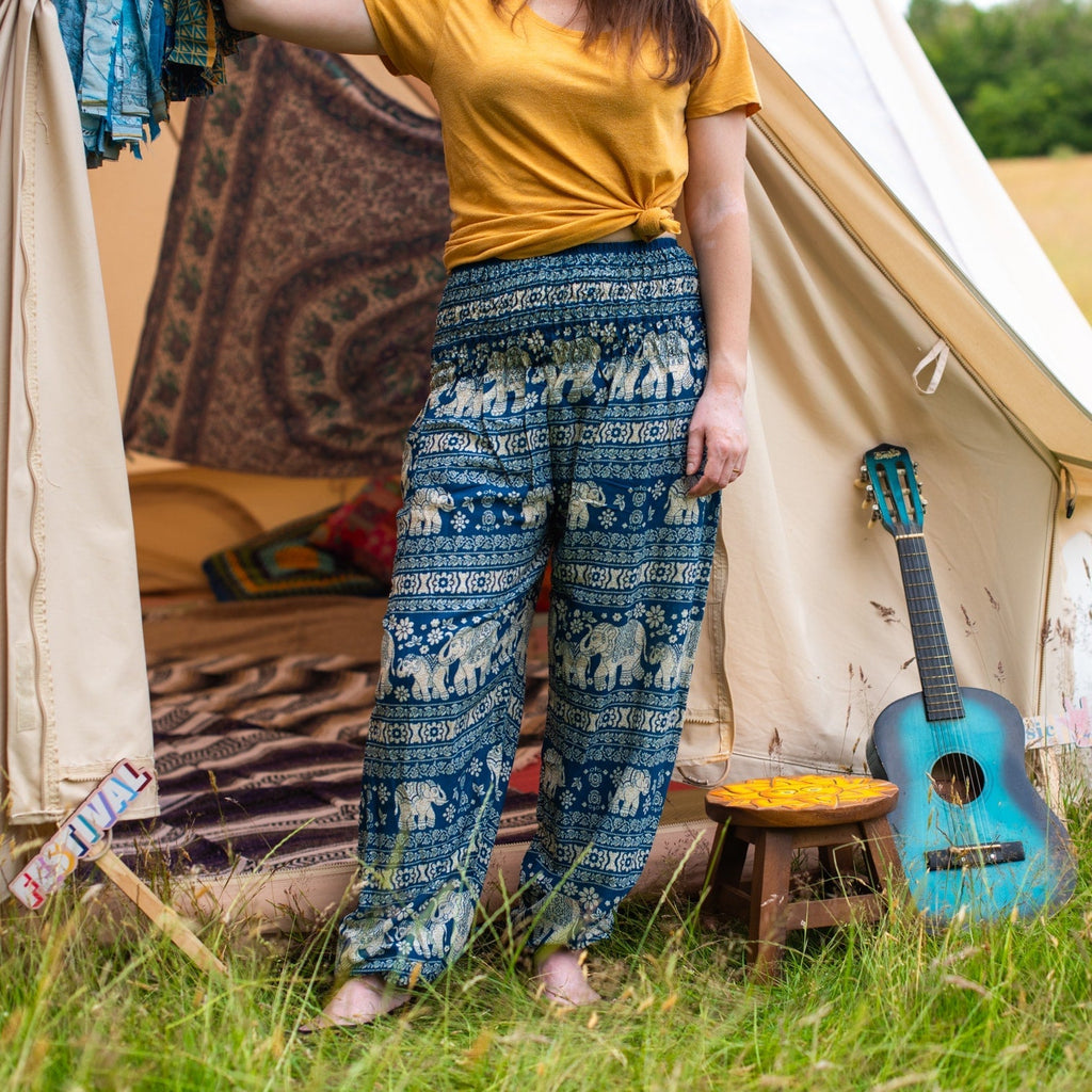 Elephant Print Trousers-Siesta Crafts