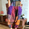 Patch Block Print Ali Baba Trousers-Siesta Crafts