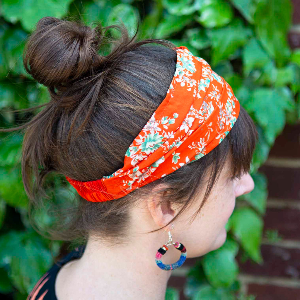 Recycled Sari Vibrant Headband-Siesta Crafts