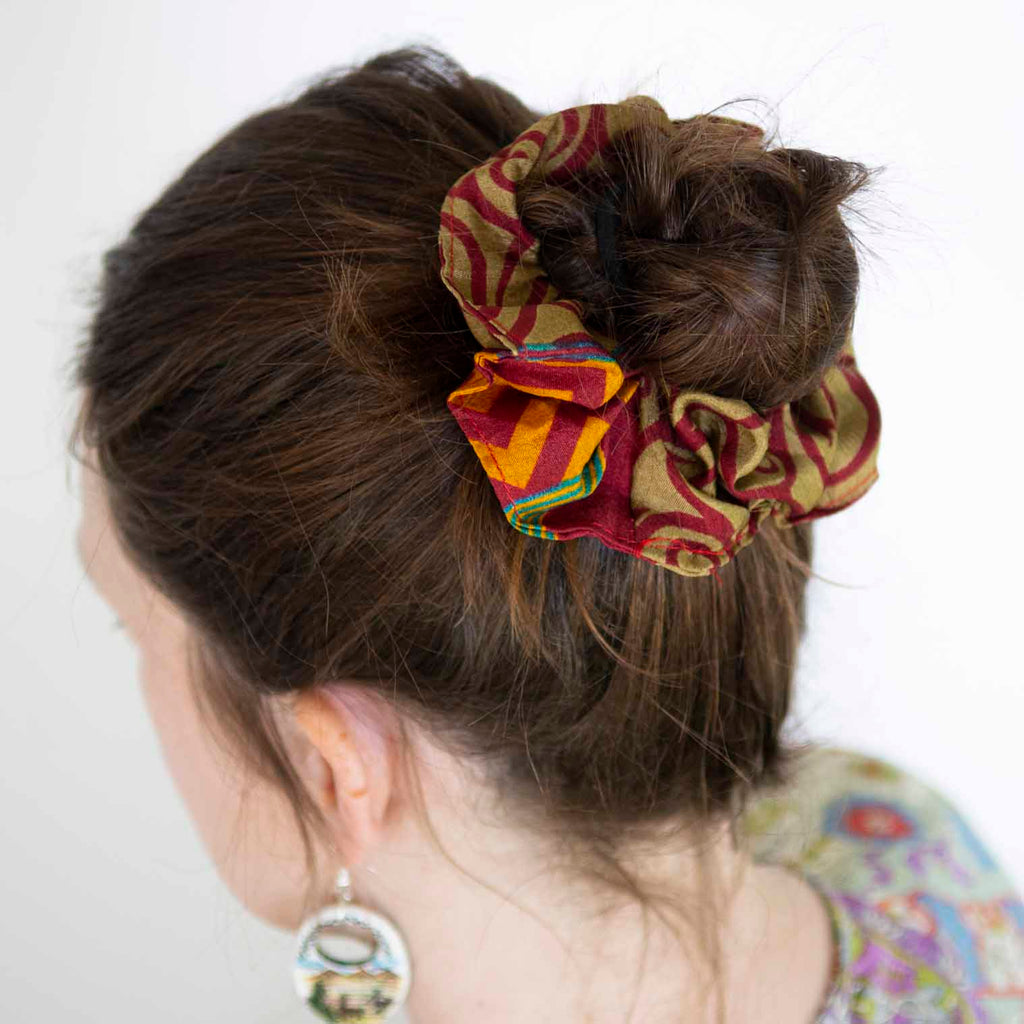 Recycled Sari Scrunchie-Siesta Crafts