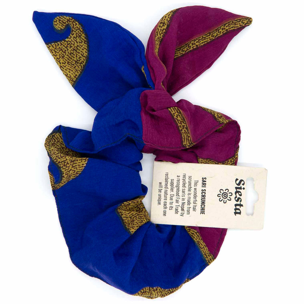 Recycled Sari Bow Scrunchie-Siesta Crafts