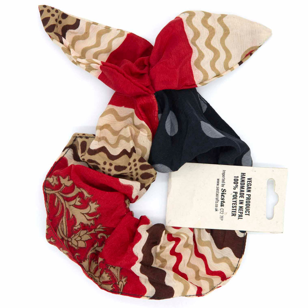Recycled Sari Bow Scrunchie-Siesta Crafts