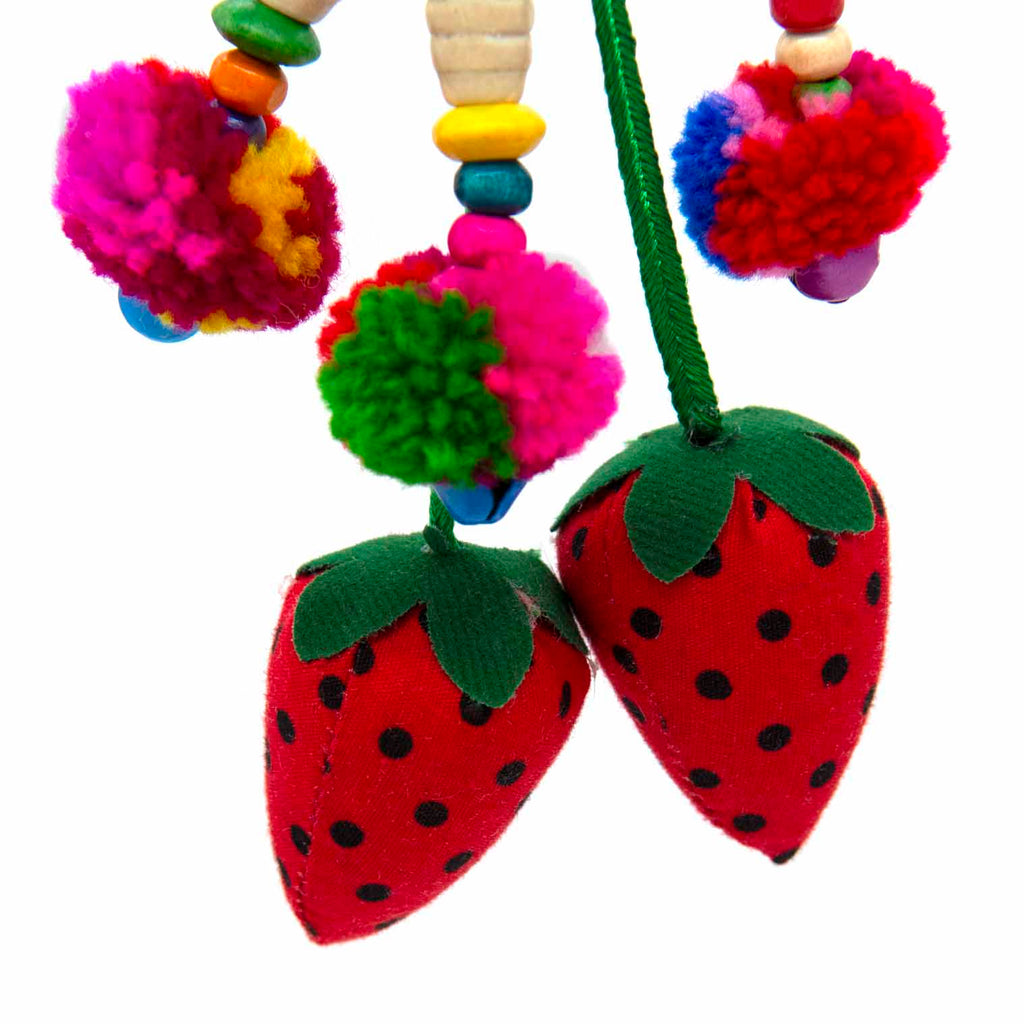 Hill Tribe Strawberry Scrunchie-Siesta Crafts