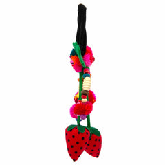 Hill Tribe Strawberry Scrunchie-Siesta Crafts