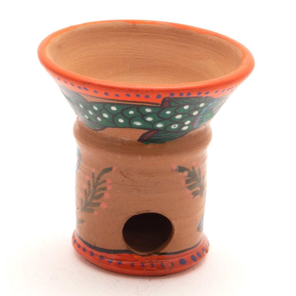 Painted Charcoal Incense Burner-Siesta Crafts
