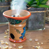 Painted Charcoal Incense Burner-Siesta Crafts