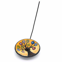 Dot Painted Tree of Life Incense Holder-Siesta Crafts
