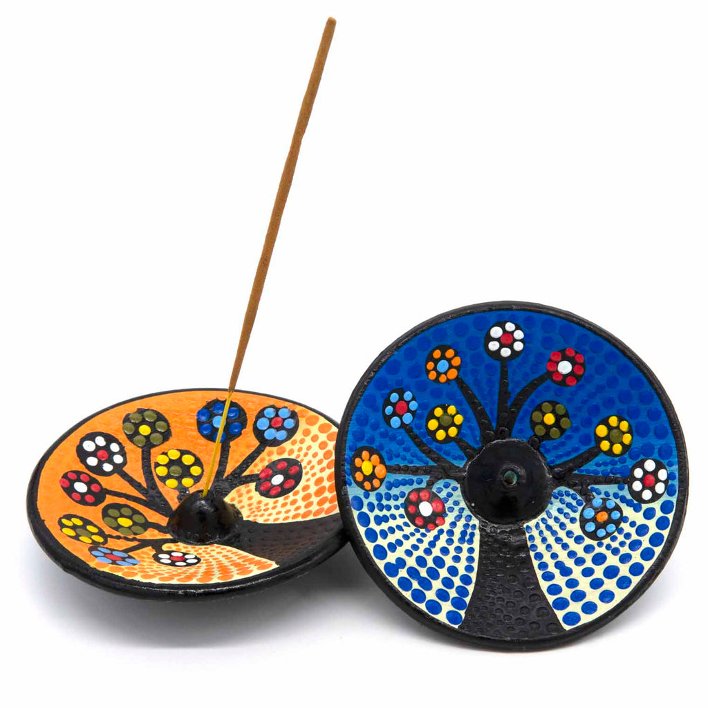 Dot Painted Tree of Life Incense Holder-Siesta Crafts