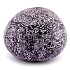 Artisan Intricate Folk Art Gourd No.1-Siesta Crafts