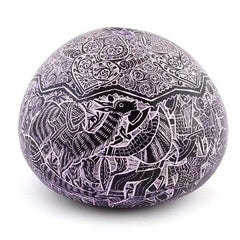 Artisan Intricate Folk Art Gourd No.1-Siesta Crafts