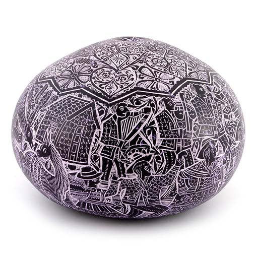 Artisan Intricate Folk Art Gourd No.3-Siesta Crafts