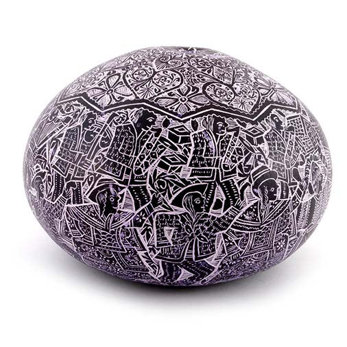 Artisan Intricate Folk Art Gourd No.3-Siesta Crafts