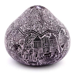Artisan Intricate Folk Art Gourd No.4-Siesta Crafts