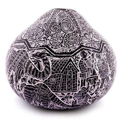 Artisan Intricate Folk Art Gourd No.4-Siesta Crafts