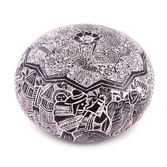 Artisan Intricate Folk Art Gourd No.11-Siesta Crafts