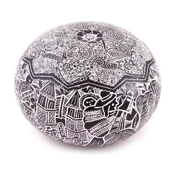 Artisan Intricate Folk Art Gourd No.11-Siesta Crafts
