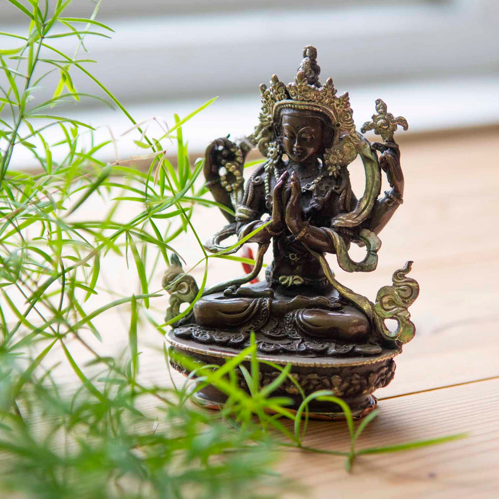 Copper Chenrezig Statue-Siesta Crafts